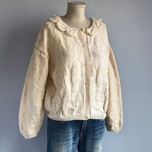 Vintage sweet textured cardigan